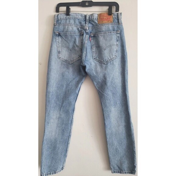 Levis Jeans Mens 30x30 Red Plaid Knee 512 Slim Straight Tapered  Distressed - Picture 7 of 9